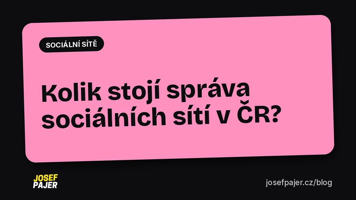 Kolik stojí správa sociálních sítí v ČR?
